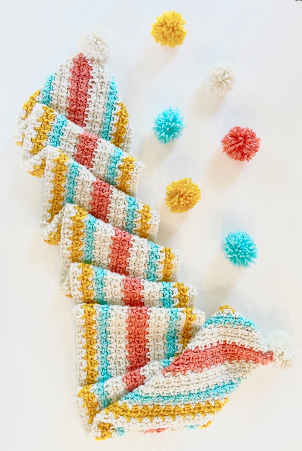 Crochet Mesh Stitch Soda Shop Scarf